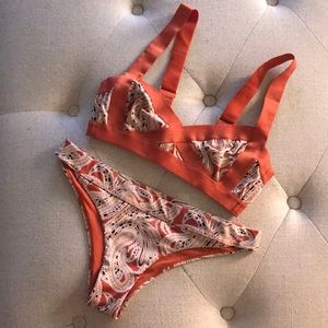 H&M Two Piece Orange Bikini Size 4